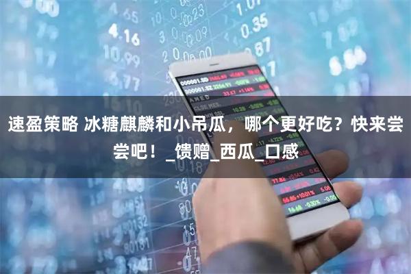 速盈策略 冰糖麒麟和小吊瓜，哪个更好吃？快来尝尝吧！_馈赠_西瓜_口感